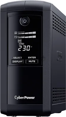 Источник бесперебойного питания CyberPower VP700ELCD/700 ВА/390 Вт/USB/RS-232/RJ-11/RJ-45/4 х CEE 7 (евророзетка)
