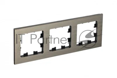 Рамка 3-м AtlasDesign Nature металл латунь SchE ATN312203