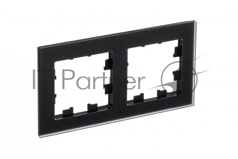Рамка 2-м AtlasDesign Nature мат. стекло, черный SchE ATN331002