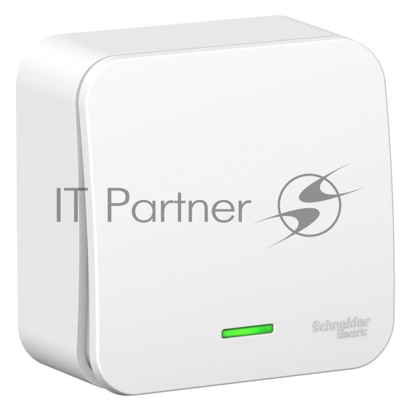 Переключатель 1-кл. ОП Blanca 10А IP20 (сх. 6) 250 В с подсветкой с изолир. пластиной бел. SchE BLNVA106111