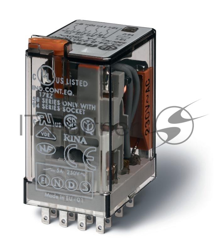 Реле 4CO 7А 24В AC FINDER 553480240040