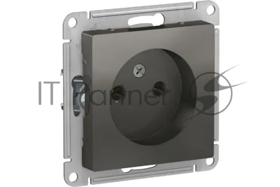 Механизм розетки 1-м СП AtlasDesign 16А IP20 без заземл. сталь SchE ATN000941