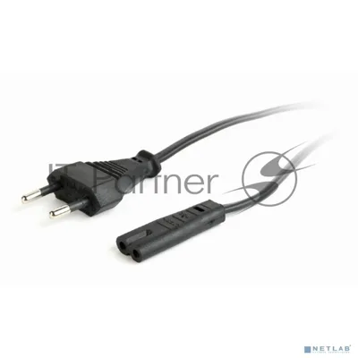 Кабель питания Cablexpert для ноутбуков, аудио/видео техники 1,8м, VDE, 2-pin, черный, пакет" (PC-184-VDE-1.8М)
