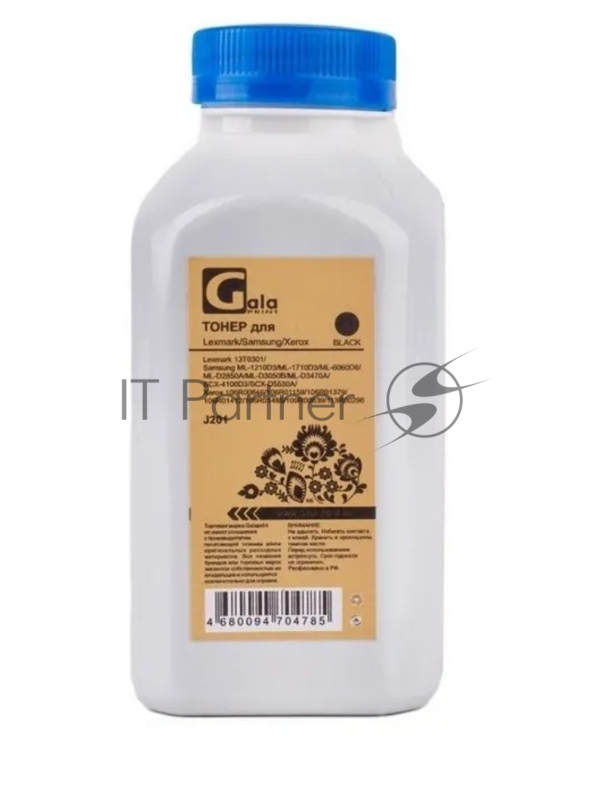 Тонер для принтеров GalaPrint Xerox P8e/P8ex/Phaser3100/3110/3117/3125/3210/3310/3300/Lexmark E310/Samsung ML-1210/1440/1610/1710/3050/3470/2850/2851/SCX-4100/5330/5530 750гр (J201) PET Фас РФ