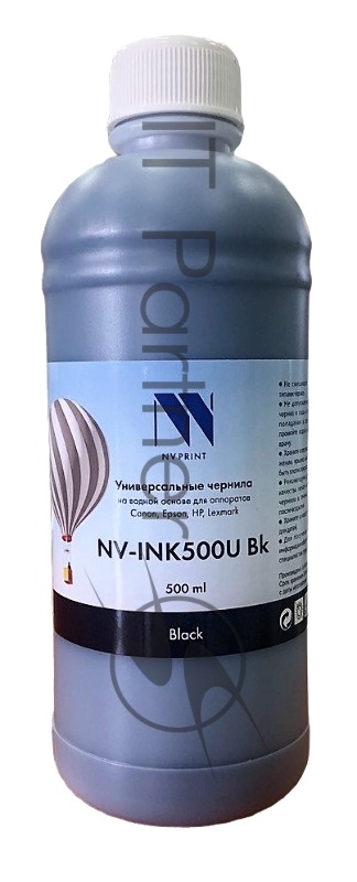 Чернила NVPrint NV-INK500U черный универсальные на водной основе для аппаратов Сanon/Epson/НР/Lexmark (500 мл) (Китай)