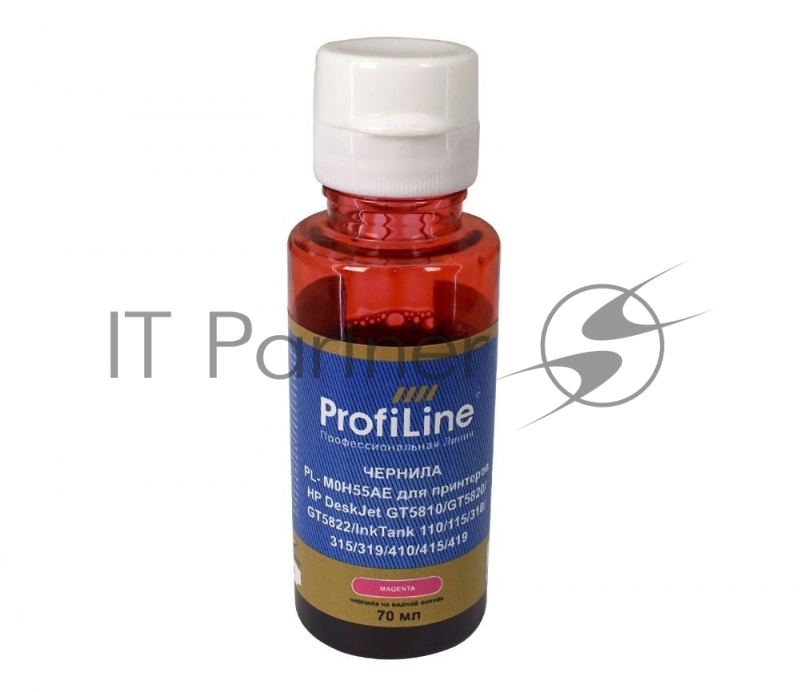 Чернила ProfiLine PL-M0H55AE (GT52) для принтеров HP DeskJet GT5810/GT5820/GT5822/InkTank 110/115/310/315/319/410/415/418 на водной основе Magenta 70 мл