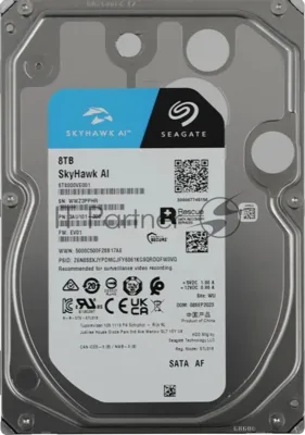 Жесткий диск HDD Seagate SkyHawk AI 8Tb 7200rpm SATA 256Mb 3.5"