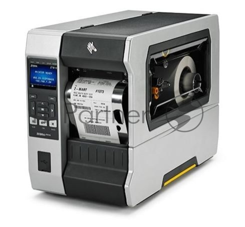 Принтер этикеток термотрансферный Zebra ZT610 (ZT61042-T2E0200Z) 4", 203 dpi, 356 мм/сек, USB, RS-232 (COM порт, Serial), USB Host, Bluetooth, WiFi, серый