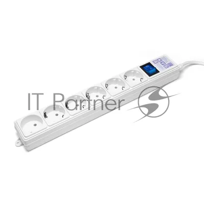 Сетевой фильтр Power Cube 1,9 м 6 розеток (белый) 16B/3,5 кВт