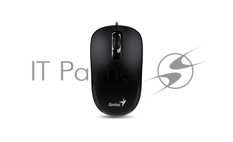 Мышь проводная Genius DX-110 черный, 1000 dpi, USB, кнопки - 3