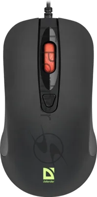 Мышь проводная Defender Ultra Classic MB-280 черный, 1200 dpi, USB, кнопки - 4