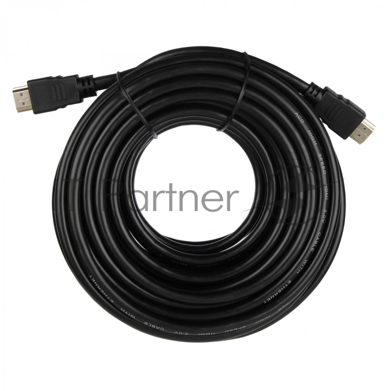 Кабель ACD-DHHM2-10M HDMI 2.0, Golden Plated,19m/19m, черный, 10м