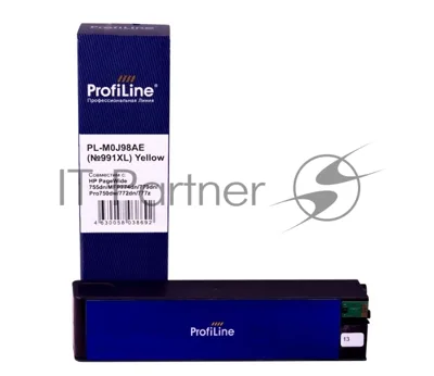 Картридж струйный ProfiLine PL-M0J98AE (№991XL) для принтеров HP PageWide 755dn/MFP774dn/779dn/Pro750dw/772dn/777z с чернилами Yellow