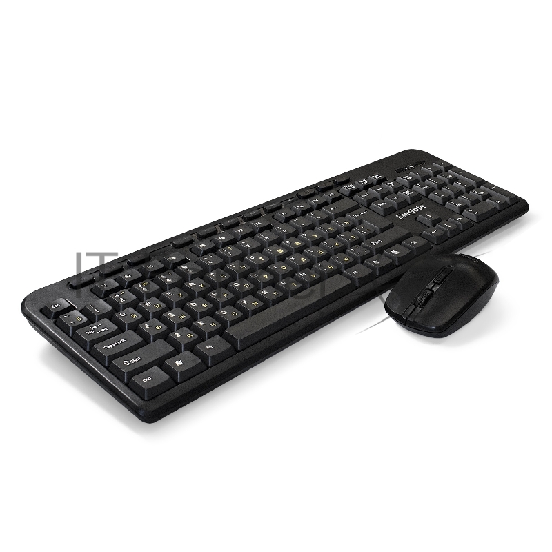 Комплект клавиатура+мышь ExeGate Professional Standard Combo MK240 беспроводной, USB, 1200 DPI, чёрный