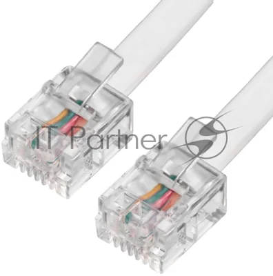 Телефонный шнур Greenconnect удлинитель для аппарата 10.0m GCR-TP6P4C-10.0m, 6P4C (джек 6p4c - jack 6p4c) белый Greenconnect Телефонный шнур удлинитель для аппарата 10.0m GCR-TP6P4C-10.0m, 6P4C (джек 6p4c - jack 6p4c) белый
