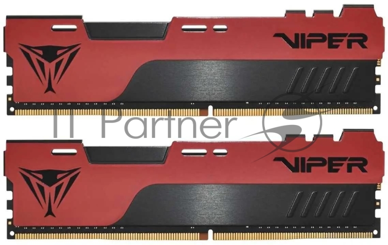Оперативная память Patriot Viper Elite II, DDR4, 32GB (2x16 GB), 3200 MHz, CL18, DIMM, радиатор, красный, черный
