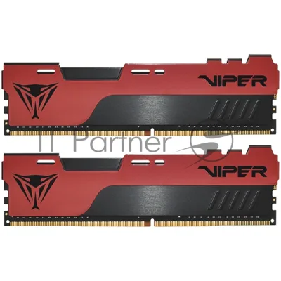 Оперативная память Patriot Viper Elite II, DDR4, 32GB (2x16 GB), 3600 MHz, CL20, DIMM, радиатор, красный, черный