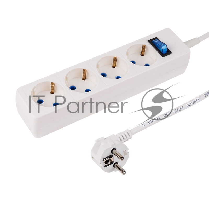 Сетевой фильтр PROconnect STANDARD 4 гнезда, 1.5 м, 3х0.75 мм², с/з, белый