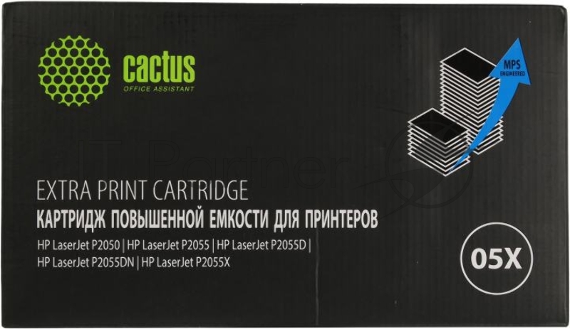 Картридж лазерный Cactus CS-CE505X-MPS черный (13000стр.) для HP LaserJet P2050/P2055/P2055D/P2055DN/P2055X