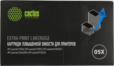 Картридж лазерный Cactus CS-CE505X-MPS черный (13000стр.) для HP LaserJet P2050/P2055/P2055D/P2055DN/P2055X