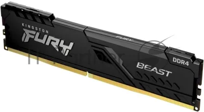 Оперативная память Kingston Fury Beast, 8GB (1x8GB), DDR4, 3200MHz, CL16, DIMM, с радиатором, черный