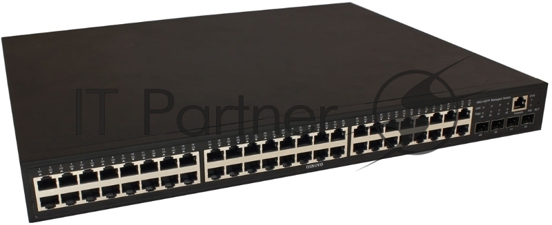 Коммутатор OSNOVO SW-84804/L(800W), 48×1 Гбит/с PoE + 4×1 Гбит/с SFP, управляемый