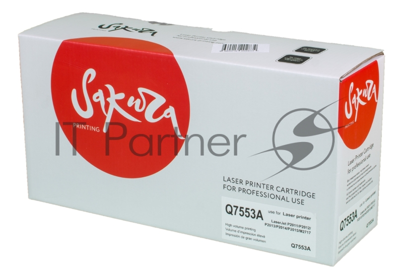 Картридж лазерный Sakura Q7553A для HP LaserJet P2011/P2012/P2013/P2014/P2015/M2717, черный, 3000 к.