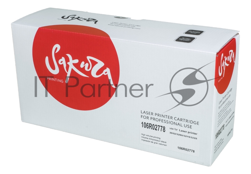 Картридж лазерный Sakura 106R02778 для Xerox Phaser 3052/3260/WC3215/3225, черный, 3000 к.