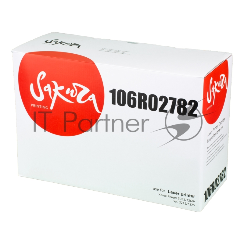 Картридж лазерный Sakura 106R02782 для Xerox Phaser 3052/3260, WC 3215/3225, черный, 6 000к. (в комплекте 2 шт.)
