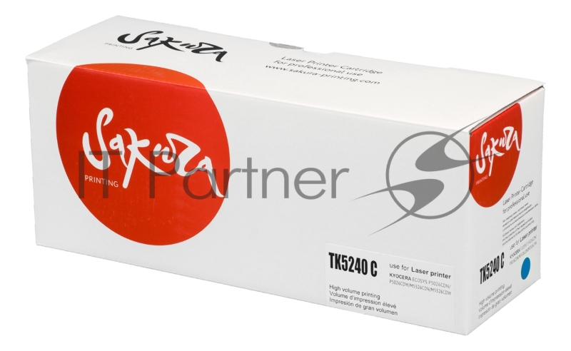 Картридж Sakura TK5240C для Kyocera Mita ECOSYS p5026cdn/p5026cdw/m5526cdn/m5526cdw, синий, 3 000к.