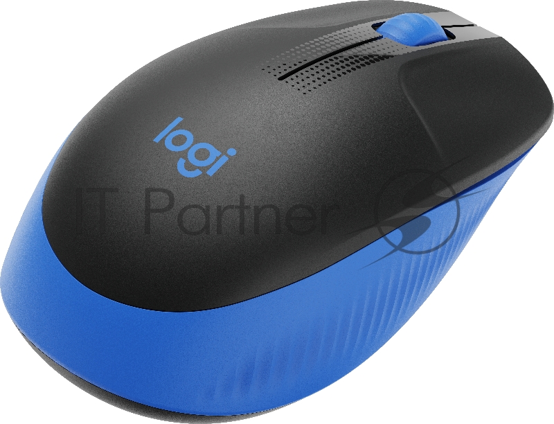 Мышь беспроводная Logitech M190 черный/синий, 1000 dpi, радиоканал, USB, кнопки - 3