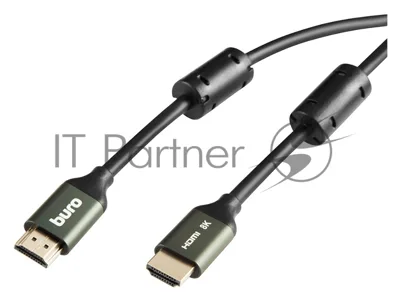 Кабель аудио-видео Buro HDMI (m)/HDMI (m) 5м. феррит.кольца позолоченные контакты черный