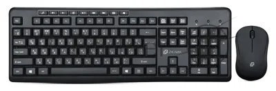Комплект клавиатура+мышь Oklick 225M беспроводной, USB, 1200 DPI, чёрный