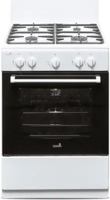 Плита газовая Cezaris ПГ 3200-00 белый, конфорок 4 шт, духовка 59 л, 60 см x 85 см x 60 см