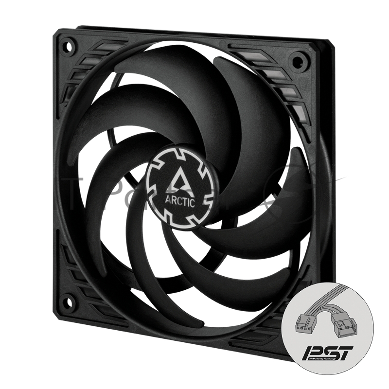 Вентилятор для корпуса Arctic P12 SLIM PWM PST черный, 120 мм, 2100 об/мин, 22.5 дБ, 4 pin