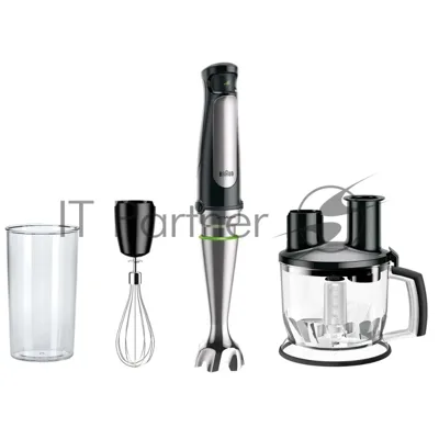 Блендер погружной Braun Multiquick 7 MQ7075X черный, 1000 Вт, плавная регулировка, турбо