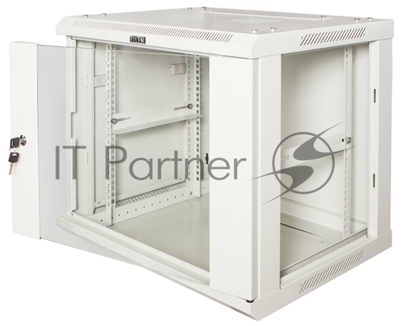 Шкаф настенный серии Pro, 4U 600x450, стеклянная дверь