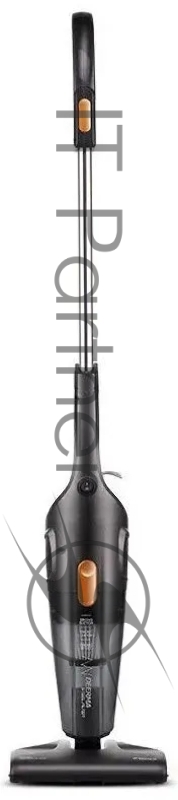 Пылесос вертикальный Deerma DX115C черный, питание от сети, 600 Вт, уборка сухая, пылесборник 1.2 л