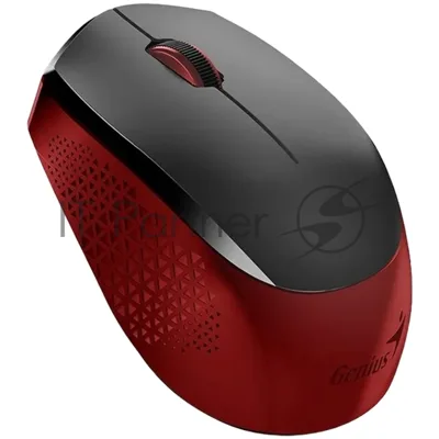 Мышь беспроводная Genius NX-8000S черный/красный, 1200 dpi, радиоканал, USB, кнопки - 3
