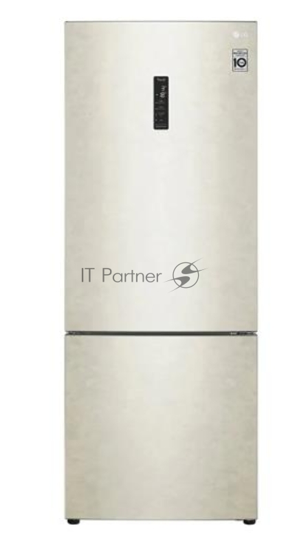 Холодильник LG GC-B569PECM бежевый глянц. двухкамерный инвертер 329/122л морозилка снизу, No Frost