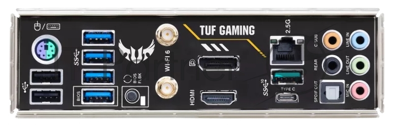 Материнская плата ASUS TUF GAMING B550M-PLUS WI-FI II, AM4, AMD B550, 4xDDR4, 4xSATA, 2xM.2, 1xPCIe 4.0 x16, DisplayPort, HDMI, 1x2.5Gb LAN, USB Type-C, Wi-Fi 6, Bluetooth, 5x3.5 мм, 7.1, microATX