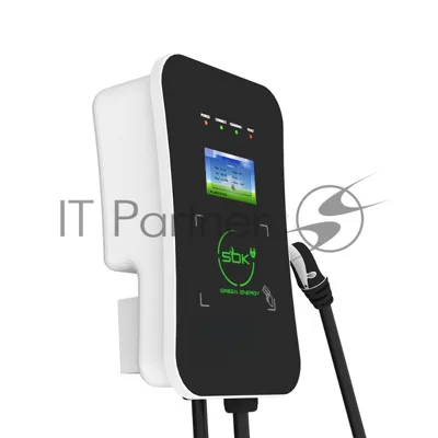 Зарядная станция S'OK Green Energy M3W Series Wallbox EV Charger SM3W31116542-7wf, 3-phase, 11kw (16a/ 380v), OCPP 1.6J, RFID, WiFi, LAN, уровень защиты IP54, кабель 7.5м