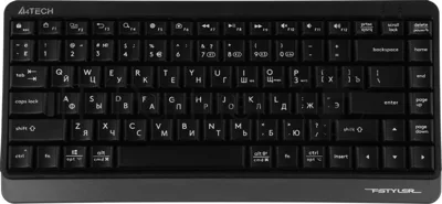 Клавиатура беспроводная A4Tech Fstyler FBK11, USB, Bluetooth/Радиоканал, черный/серый