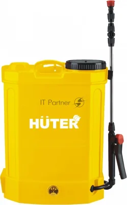 Опрыскиватель аккумуляторный Huter SP-12AC, аккумуляторный, ранцевый, 12л, желтый/черный