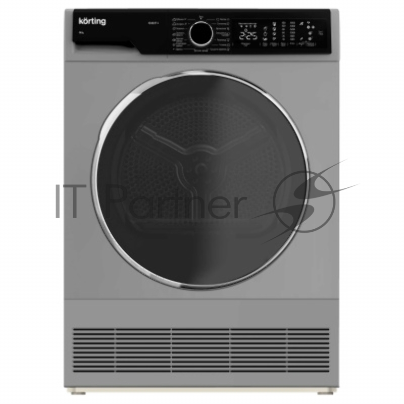 Сушильная машина Korting KD 60L97 S серебристый, 10 кг, сушка - конденсационная, программ - 15, 59.6 x 84.5 x 64 см