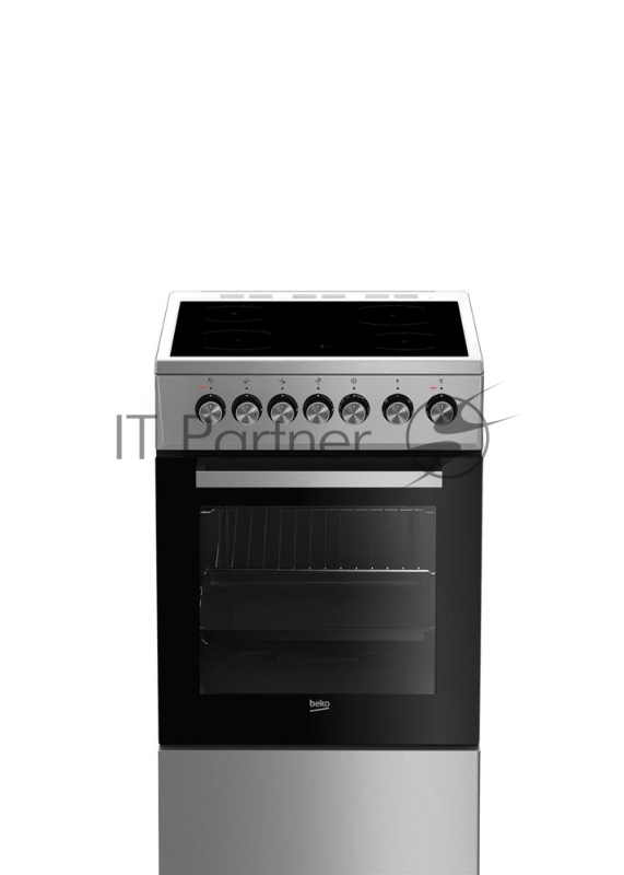 Плита электрическая Beko FSS57100GX серебристый, конфорок 4 шт, духовка 60 л, 50 см x 85 см x 60 см