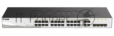 Коммутатор D-Link DGS-1210-28/F3A, 24×1 Гбит/с + 4×1 Гбит/с Combo, настраиваемый