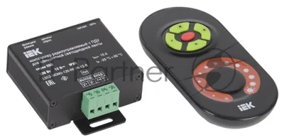 Контроллер с ПДУ радио MONO 1 канал 12В 10А 120Вт черный IEK LSC1-MONO-120-RF-20-12-B