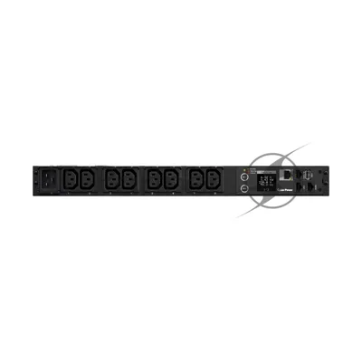 Блок распределения питания CyberPower PDU PDU41005 (PDU20SWHVIEC8FNET) 1U type, 16Amp, plug IEC 320 C20, (8) IEC 320 C13
