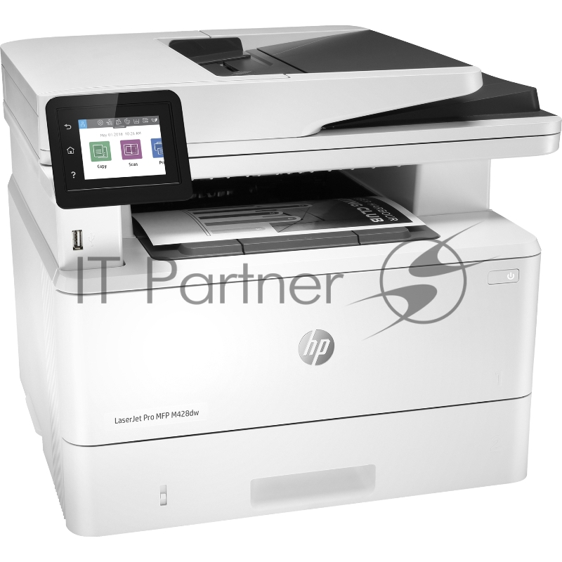 МФУ лазерное HP LaserJet Pro M428dw (W1A28A), A4, ч/б, печ. до 38 стр/мин., скан. до 29 стр/мин., 1200x1200dpi, USB, RJ-45, Wi-Fi, Air Print, Mopria